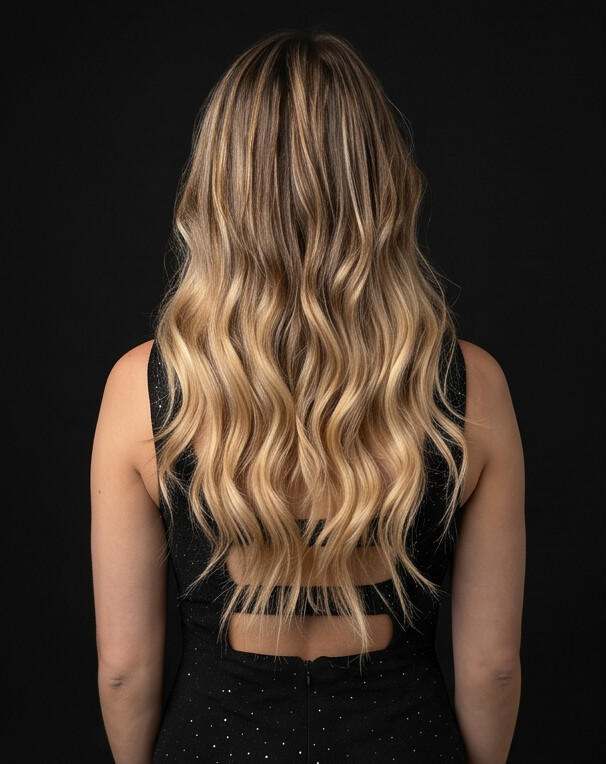 Cabelo loiro tratado pela linha Home Care Visat